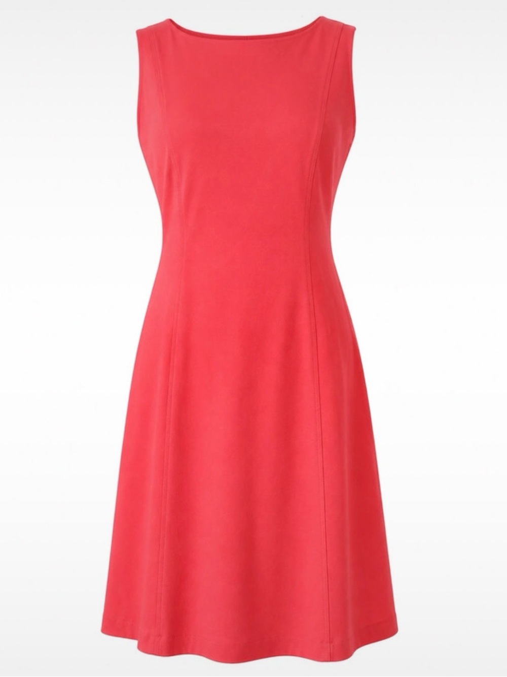 Talbots Coral Sleeveless Fit-and-Flare Dress